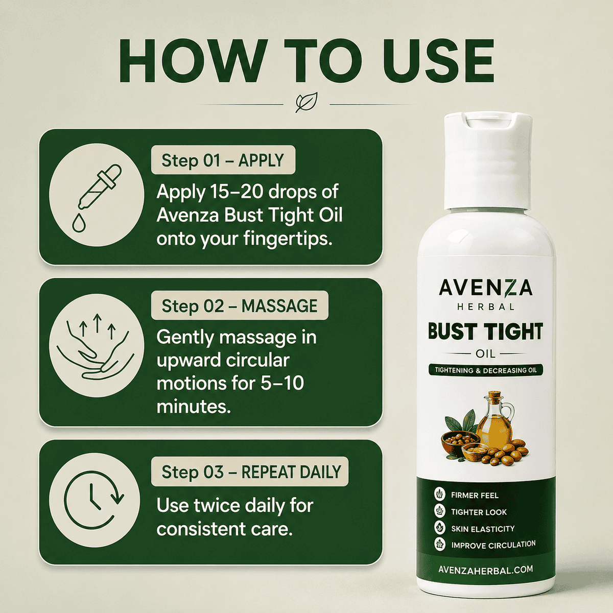Bust Tight Oil | Herbal Formula for Firming & Tightening
